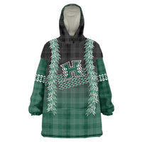 Rainbow Warriors Hawaii Palaka Wearable Blanket Hoodie Maile Lei - Polynesian Pride