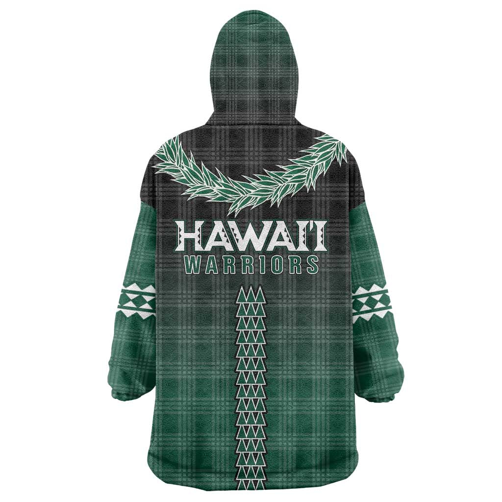 Rainbow Warriors Hawaii Palaka Wearable Blanket Hoodie Maile Lei - Polynesian Pride