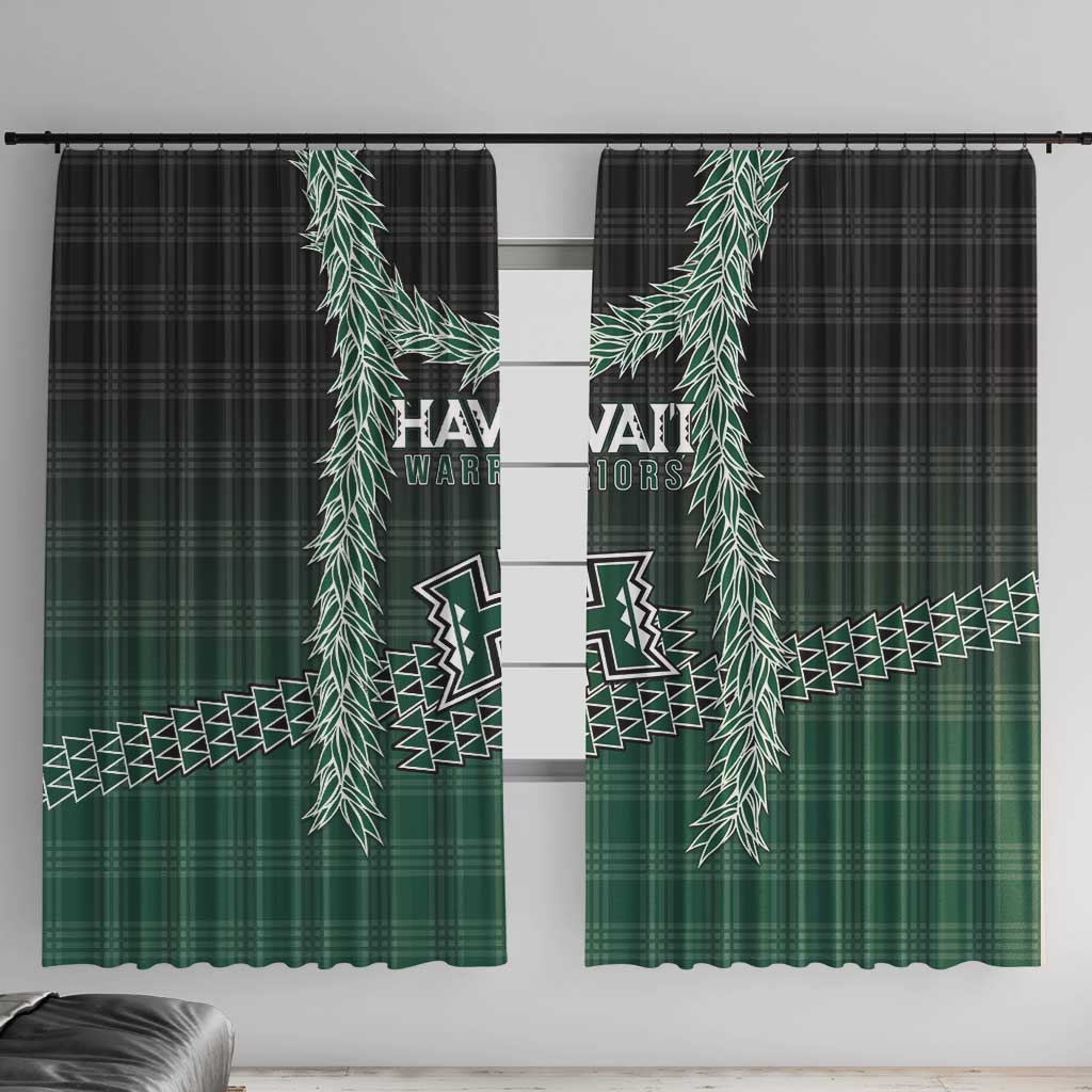 Rainbow Warriors Hawaii Palaka Window Curtain Maile Lei - Polynesian Pride