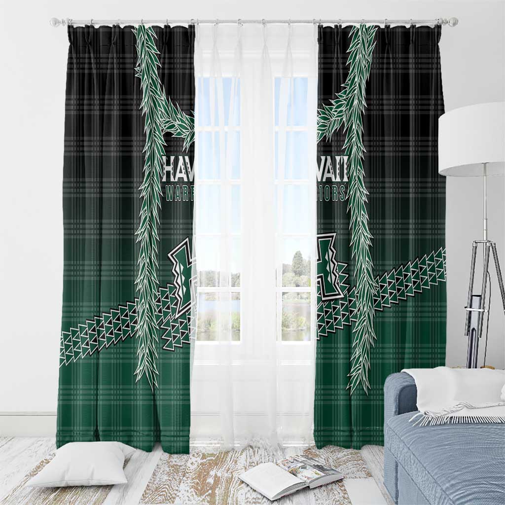 Rainbow Warriors Hawaii Palaka Window Curtain Maile Lei - Polynesian Pride