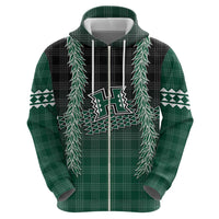 Rainbow Warriors Hawaii Palaka Zip Hoodie Maile Lei - Polynesian Pride