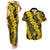 Hawaii Oahu Ilima Lei Couples Matching Tank Maxi Dress and Hawaiian Shirt LT7 Yellow - Polynesian Pride