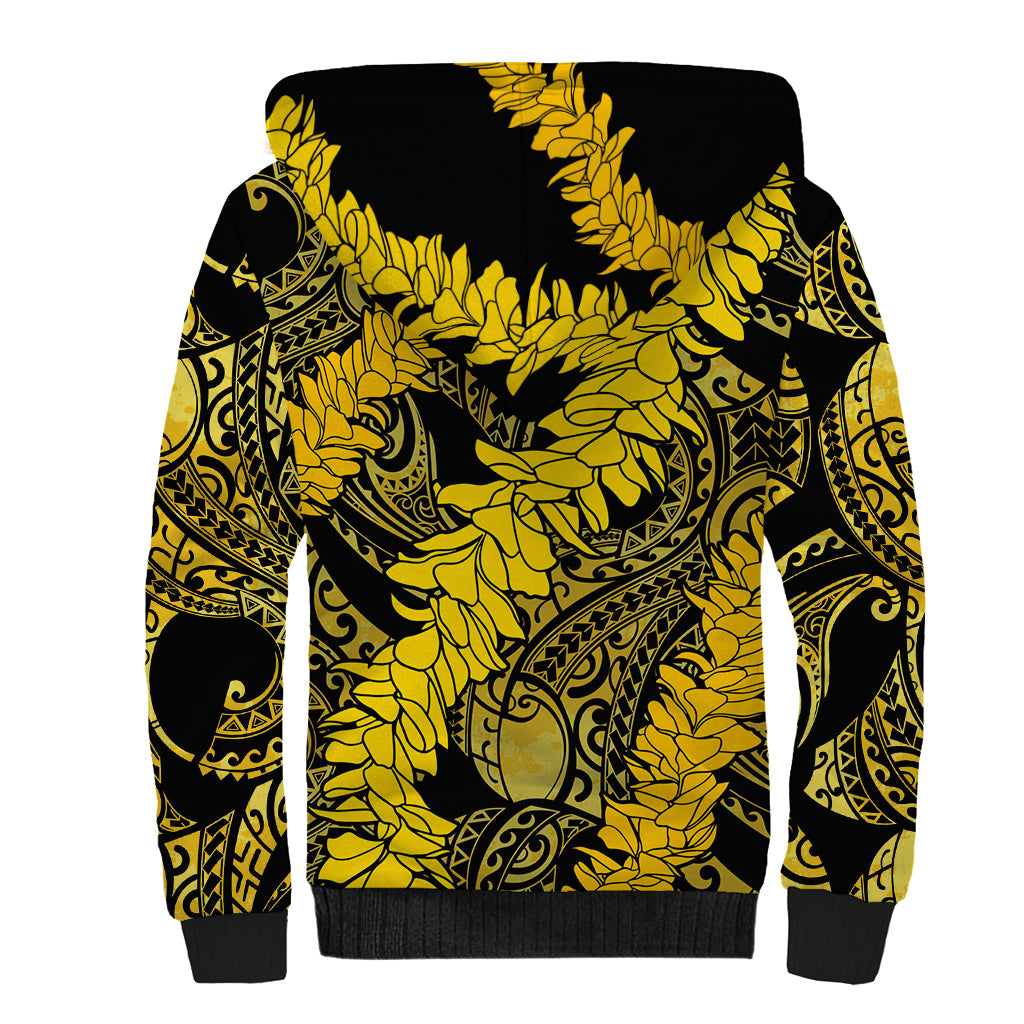 Hawaii Oahu Ilima Lei Sherpa Hoodie LT7 - Polynesian Pride