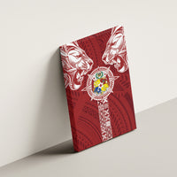 Tonga Independence Day Canvas Wall Art Tongatapu Lion Ngatu Motifs