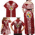 Tonga Independence Day Family Matching Off Shoulder Maxi Dress and Hawaiian Shirt Tongatapu Lion Ngatu Motifs