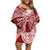 Tonga Independence Day Family Matching Off Shoulder Short Dress and Hawaiian Shirt Tongatapu Lion Ngatu Motifs