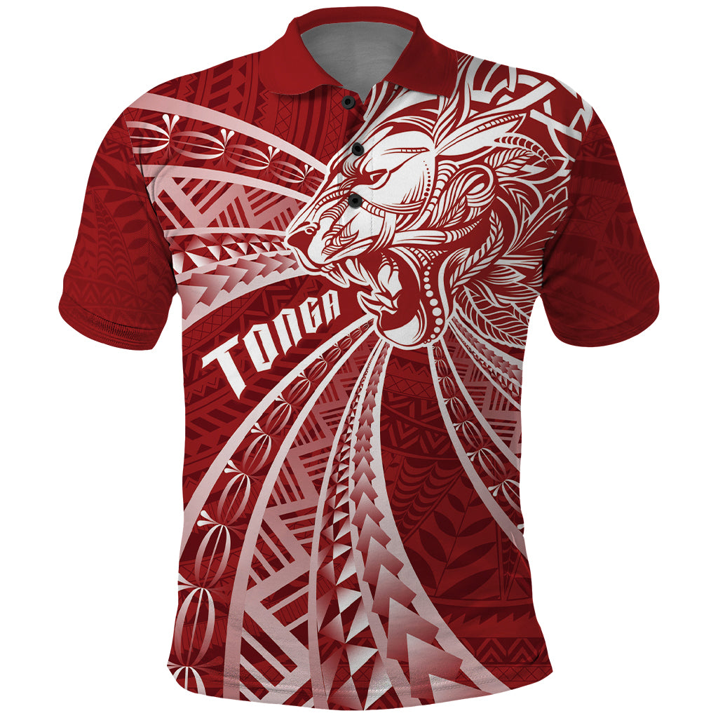 Tonga Independence Day Polo Shirt Tongatapu Lion Ngatu Motifs