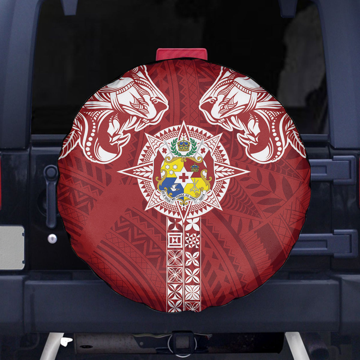 Tonga Independence Day Spare Tire Cover Tongatapu Lion Ngatu Motifs