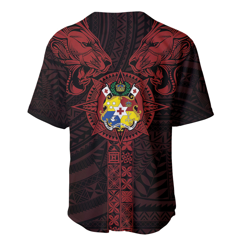 Tonga Independence Day Baseball Jersey Tongatapu Lion Ngatu Motifs Black Ver.