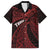 Tonga Independence Day Family Matching Off Shoulder Maxi Dress and Hawaiian Shirt Tongatapu Lion Ngatu Motifs Black Ver.