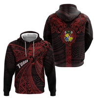 Tonga Independence Day Hoodie Tongatapu Lion Ngatu Motifs Black Ver.