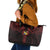 Tonga Independence Day Leather Tote Bag Tongatapu Lion Ngatu Motifs Black Ver.