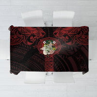 Tonga Independence Day Tablecloth Tongatapu Lion Ngatu Motifs Black Ver.