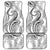 Polynesia Plumeria Lei Car Mats White Curves Motif