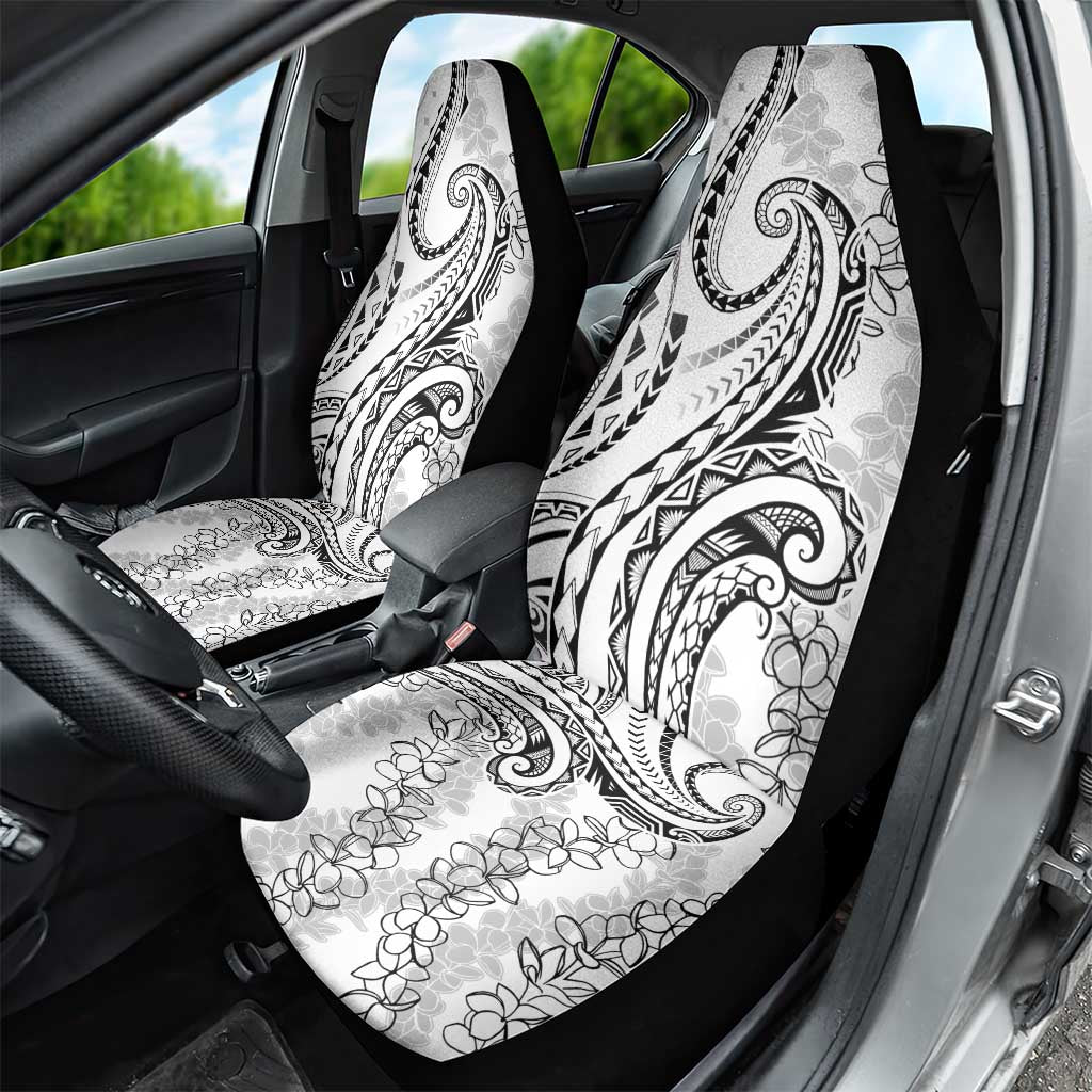 Polynesia Plumeria Lei Car Seat Cover White Curves Motif LT7 - Polynesian Pride