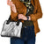Polynesia Plumeria Lei Shoulder Handbag White Curves Motif