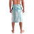 Polynesia Plumeria Lei Lavalava White Turquoise Curves Motif