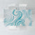 Polynesia Plumeria Lei Tablecloth White Turquoise Curves Motif