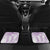 Polynesia Plumeria Lei Car Mats White Violet Curves Motif