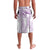 Polynesia Plumeria Lei Lavalava White Violet Curves Motif