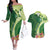 Fiji Ballantine Memorial High School Personalised Couples Matching Off The Shoulder Long Sleeve Dress and Hawaiian Shirt Masi Tapa Mix Plumeria