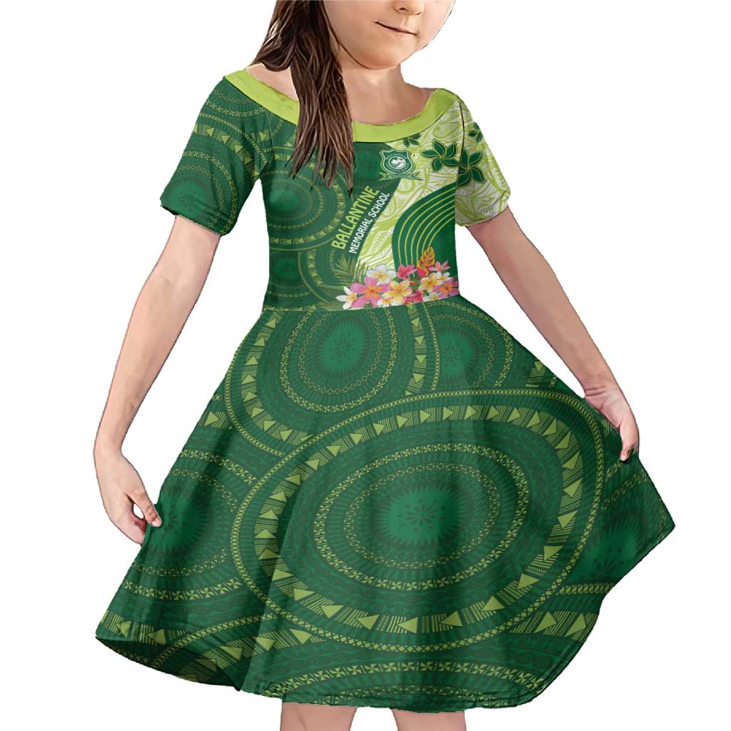 Fiji Ballantine Memorial High School Personalised Family Matching Mermaid Dress and Hawaiian Shirt Masi Tapa Mix Plumeria