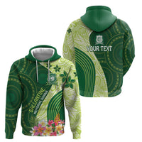 Fiji Ballantine Memorial High School Personalised Hoodie Masi Tapa Mix Plumeria LT7 - Polynesian Pride