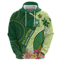 Fiji Ballantine Memorial High School Personalised Hoodie Masi Tapa Mix Plumeria LT7 - Polynesian Pride