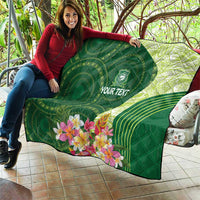 Fiji Ballantine Memorial High School Personalised Quilt Masi Tapa Mix Plumeria