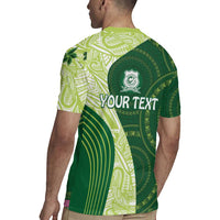 Fiji Ballantine Memorial High School Personalised Rugby Jersey Masi Tapa Mix Plumeria