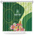 Fiji Ballantine Memorial High School Personalised Shower Curtain Masi Tapa Mix Plumeria