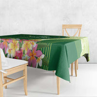 Fiji Ballantine Memorial High School Personalised Tablecloth Masi Tapa Mix Plumeria