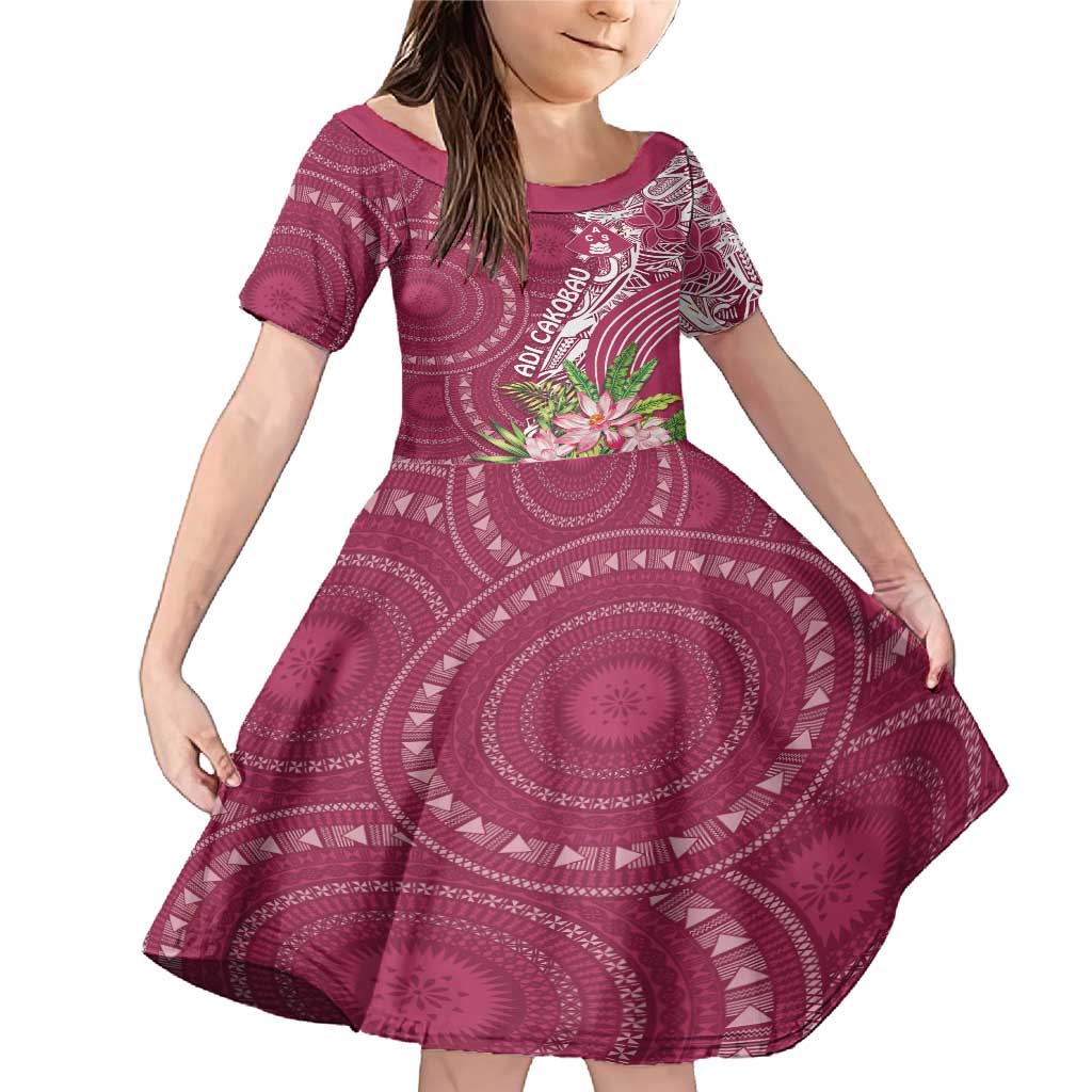Fiji Adi Cakobau School Personalised Family Matching Mermaid Dress and Hawaiian Shirt Masi Tapa Mix Plumeria