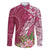 Fiji Adi Cakobau School Personalised Family Matching Puletasi and Hawaiian Shirt Masi Tapa Mix Plumeria
