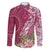 Fiji Adi Cakobau School Personalised Family Matching Short Sleeve Bodycon Dress and Hawaiian Shirt Masi Tapa Mix Plumeria