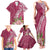 Fiji Adi Cakobau School Personalised Family Matching Tank Maxi Dress and Hawaiian Shirt Masi Tapa Mix Plumeria