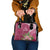 Fiji Adi Cakobau School Personalised Shoulder Handbag Masi Tapa Mix Plumeria