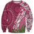 Fiji Adi Cakobau School Personalised Sweatshirt Masi Tapa Mix Plumeria