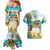 It's 5 o'clock Somewhere Couples Matching Mermaid Dress and Hawaiian Shirt Beach Party - Polynesian Pride
