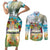 It's 5 o'clock Somewhere Couples Matching Short Sleeve Bodycon Dress and Long Sleeve Button Shirt Beach Party - Polynesian Pride