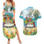 It's 5 o'clock Somewhere Couples Matching Summer Maxi Dress and Hawaiian Shirt Beach Party - Polynesian Pride