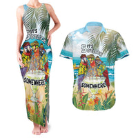 It's 5 o'clock Somewhere Couples Matching Tank Maxi Dress and Hawaiian Shirt Beach Party LT7 Colorful - Polynesian Pride