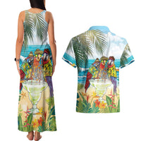 It's 5 o'clock Somewhere Couples Matching Tank Maxi Dress and Hawaiian Shirt Beach Party LT7 - Polynesian Pride