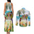 It's 5 o'clock Somewhere Couples Matching Tank Maxi Dress and Long Sleeve Button Shirt Beach Party - Polynesian Pride