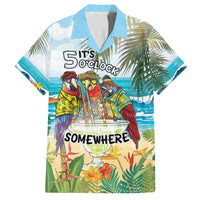 It's 5 o'clock Somewhere Family Matching Long Sleeve Bodycon Dress and Hawaiian Shirt Beach Party LT7 Dad's Shirt - Short Sleeve Colorful - Polynesian Pride