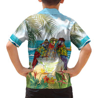 It's 5 o'clock Somewhere Family Matching Puletasi and Hawaiian Shirt Beach Party - Polynesian Pride