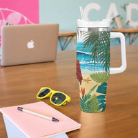 It's 5 o'clock Somewhere Tumbler With Handle Beach Party - Polynesian Pride