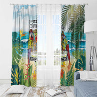 It's 5 o'clock Somewhere Window Curtain Beach Party - Polynesian Pride