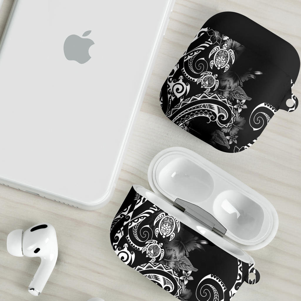 Aloha Hawaii Turtles Floral AirPods Case Obsidian Glaze