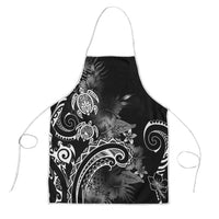 Aloha Hawaii Turtles Floral Apron Obsidian Glaze